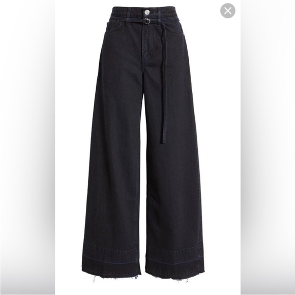 Frame Pixie black wide leg jeans - Picture 1 of 7